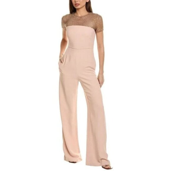 Stella McCartney Alysha Crystal-Embellished Jumpsuit 38 US 2 XS Rose $3200 - Picture 1 of 16